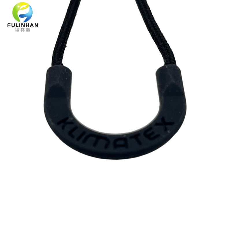 custom silicone rubber logo zipper pullers