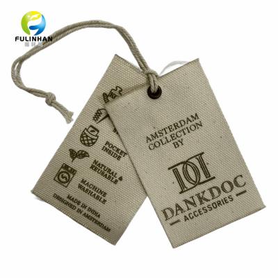 Custom Canvas Hang Tags | Fabric Hang Tags for Clothing